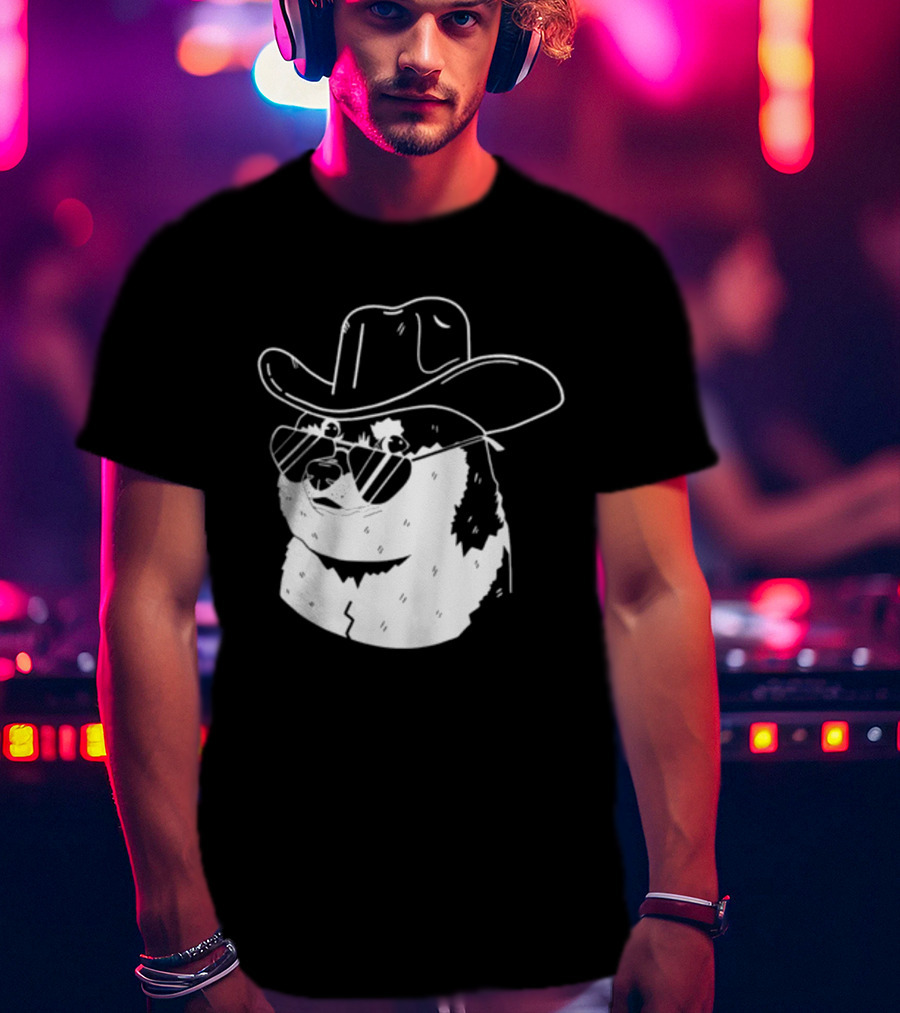 Rodeo Doge Cowboy Hat Sunglasses Collection T-Shirt