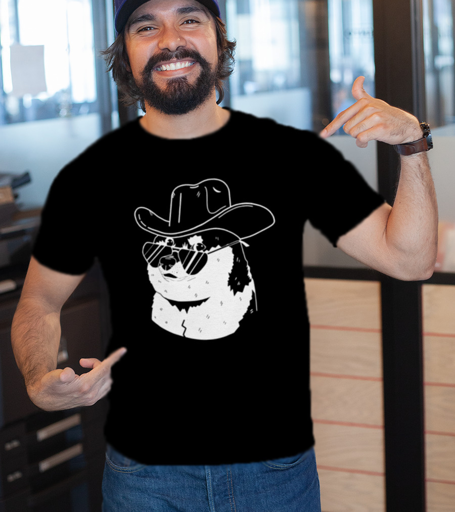 Rodeo Doge Cowboy Hat Sunglasses Collection T-Shirt