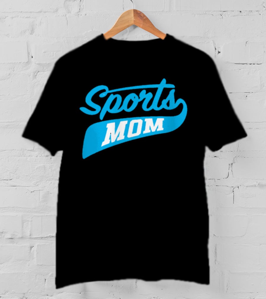 Sports Mom Blue Script Style T-Shirt