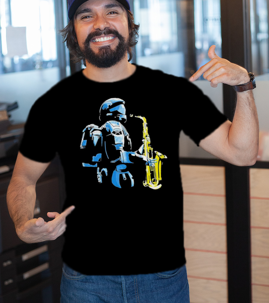 Halo 3 ODST Soldier Playing Saxophone T-Shirt
