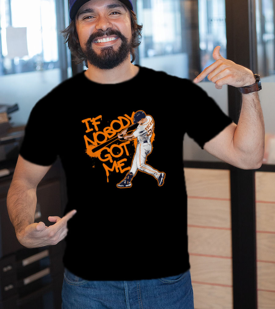If Nobody Got Me Tucker Baseball Swing T-Shirt