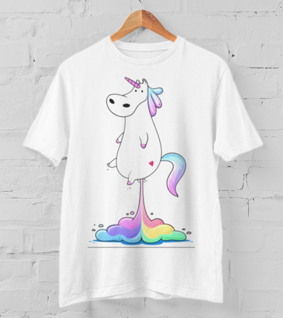 Unicorn Fart Rainbow Clouds Magic T-Shirt