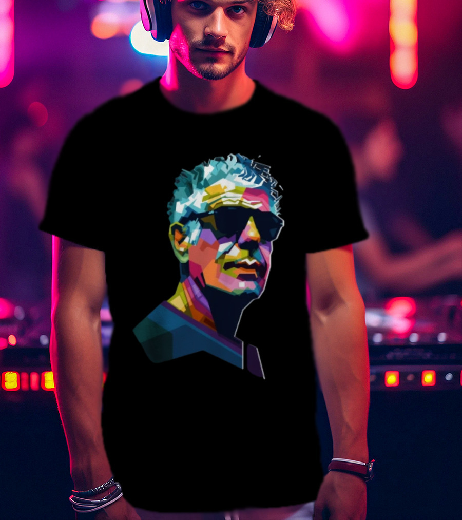 Anthony Bourdain Colorful WPAP T-Shirt