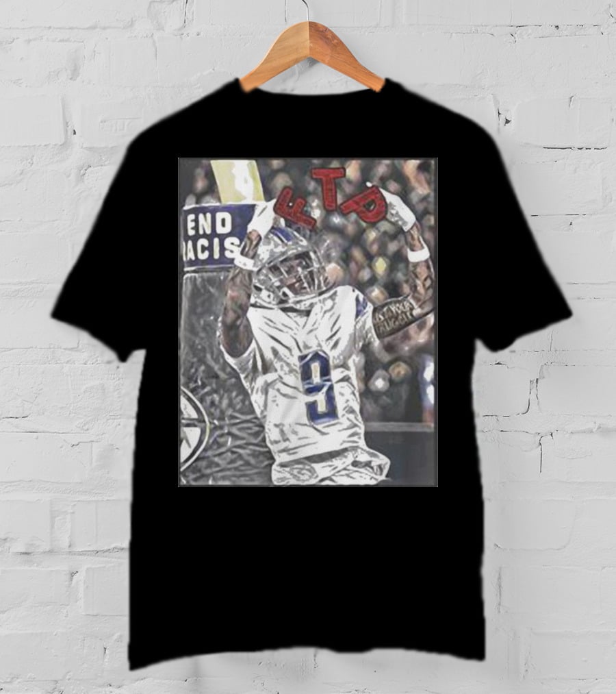 Detroit 313 Store Jameson Williams Football FTP V9 T-Shirt