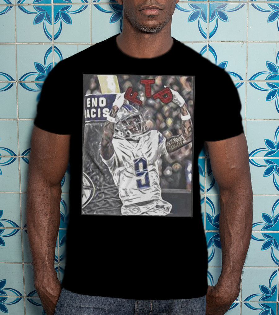 Detroit 313 Store Jameson Williams Football FTP V9 T-Shirt