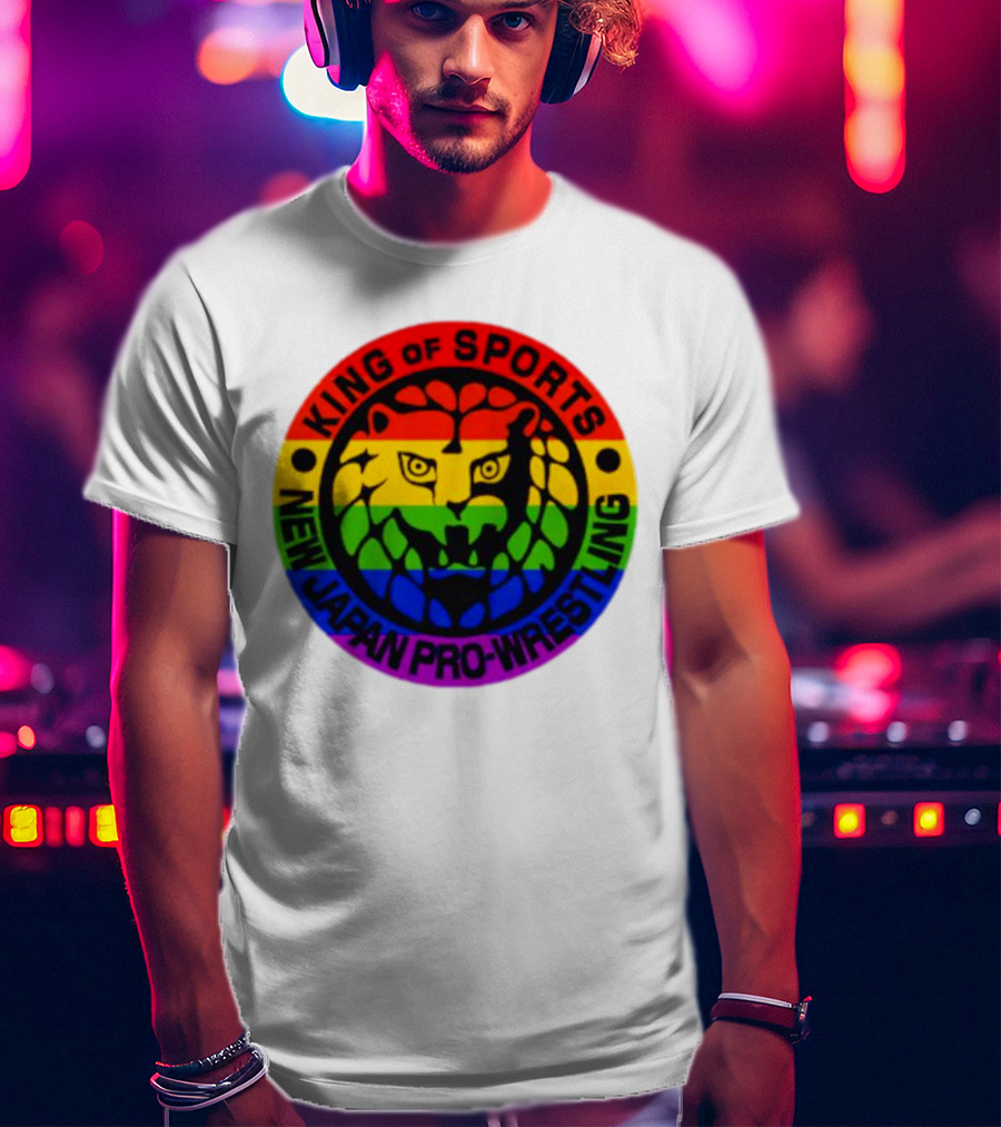 King Of Sports New Japan Pro-Wrestling Rainbow Lion T-Shirt
