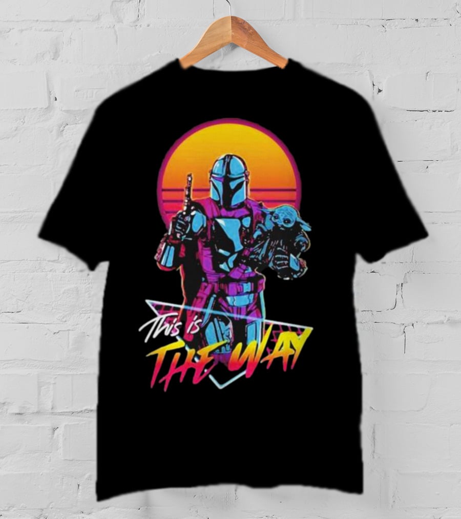 This Is The Way Star Wars The Mandalorian Vintage Retro Sunset T-Shirt