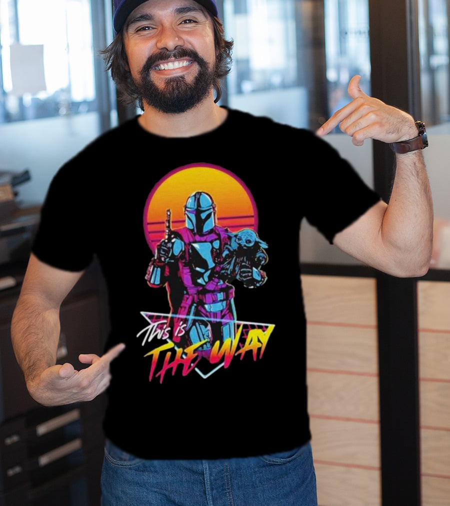 This Is The Way Star Wars The Mandalorian Vintage Retro Sunset T-Shirt