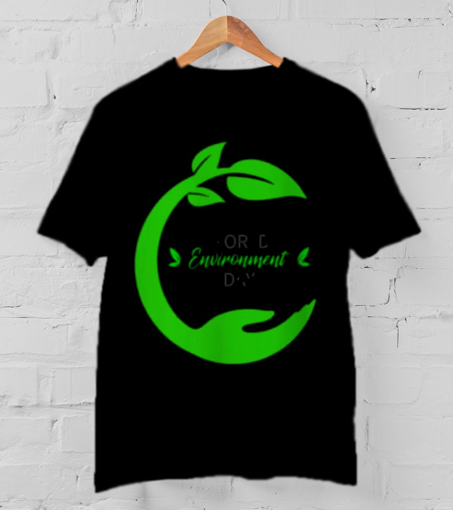 World Environment Day Green Leaf Circle Earth Protection T-Shirt