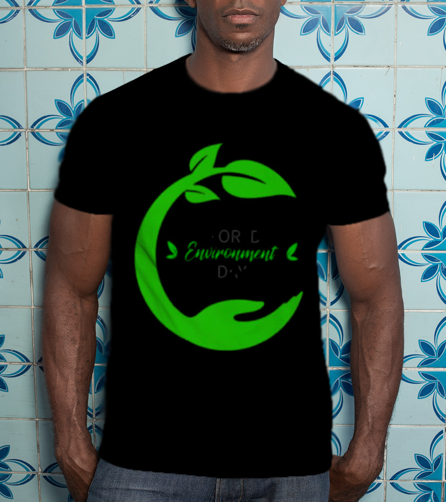 World Environment Day Green Leaf Circle Earth Protection T-Shirt
