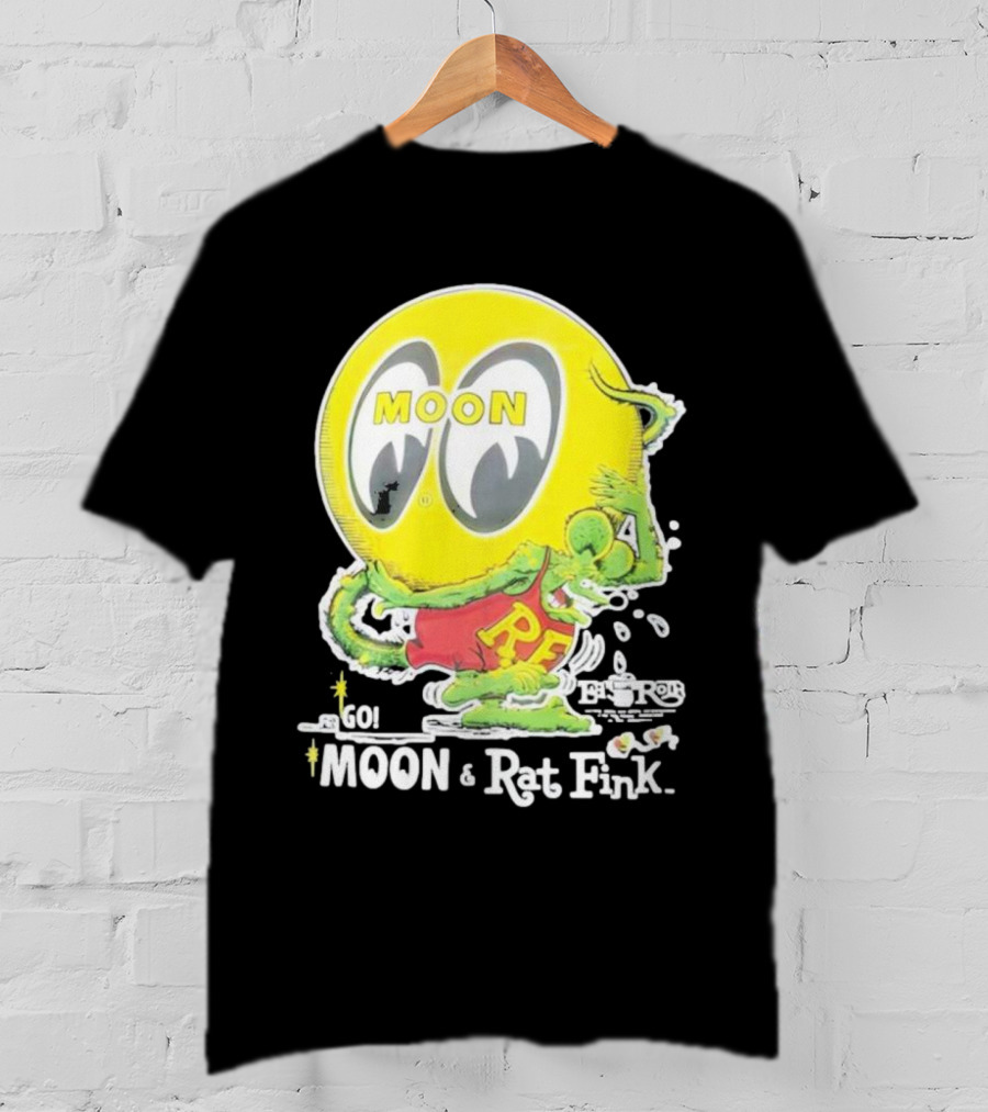Go MOON And Rat Fink T-Shirt