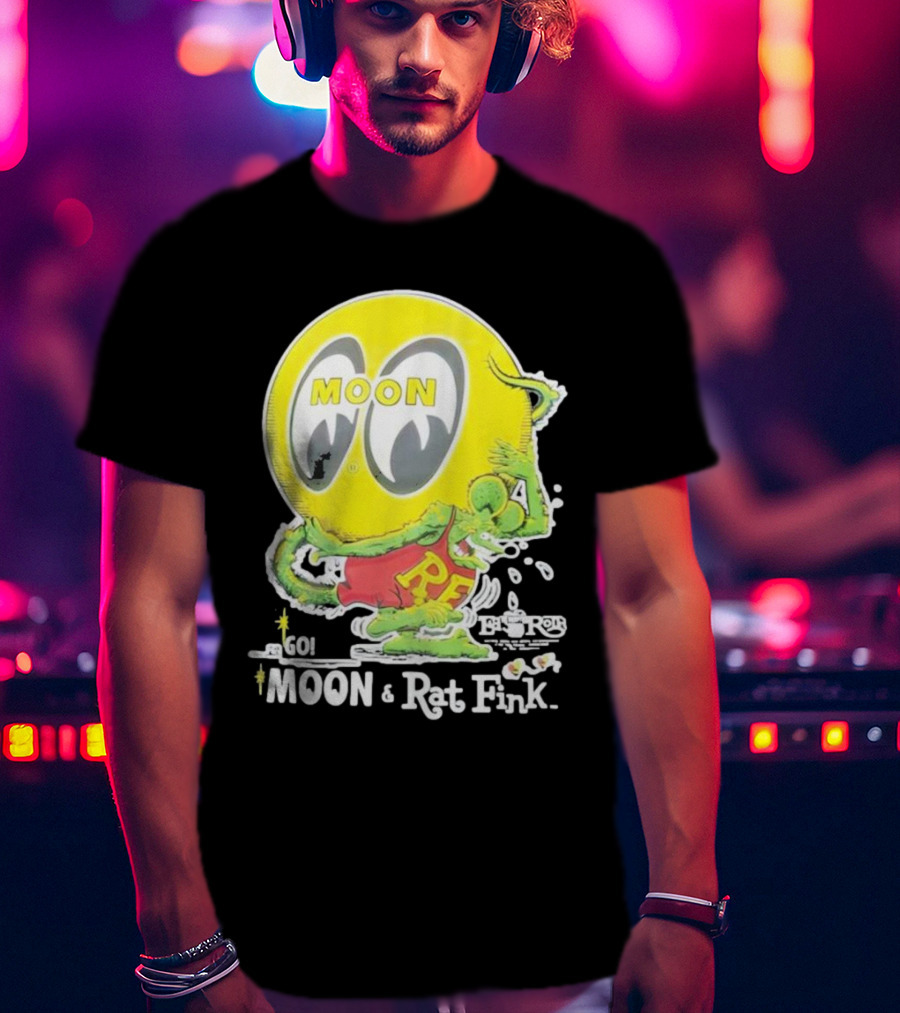 Go MOON And Rat Fink T-Shirt