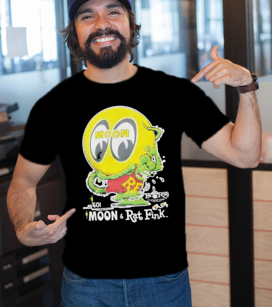 Go MOON And Rat Fink T-Shirt