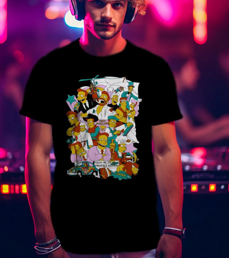 HI I’m Troy Mcclure Follow Me To Springfield Aquarium Simpsons T-Shirt