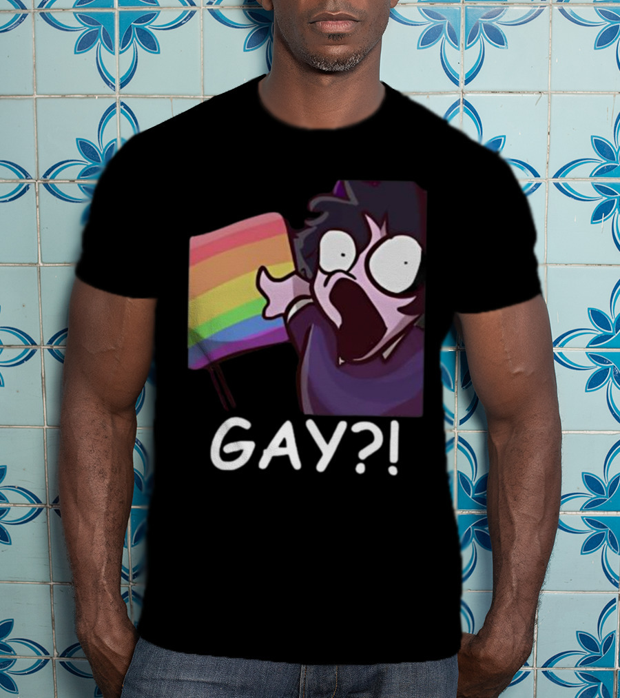 Jellybean Gay? Rainbow Flag Shocked Reaction T-Shirt