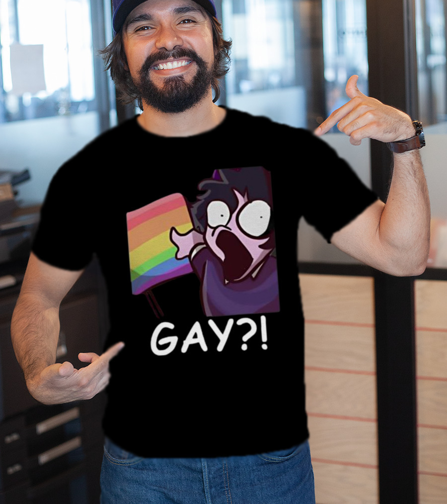 Jellybean Gay? Rainbow Flag Shocked Reaction T-Shirt