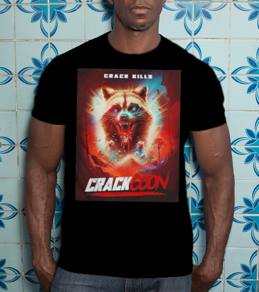Crack Kills Crackcoon Raccoon Monster T-Shirt