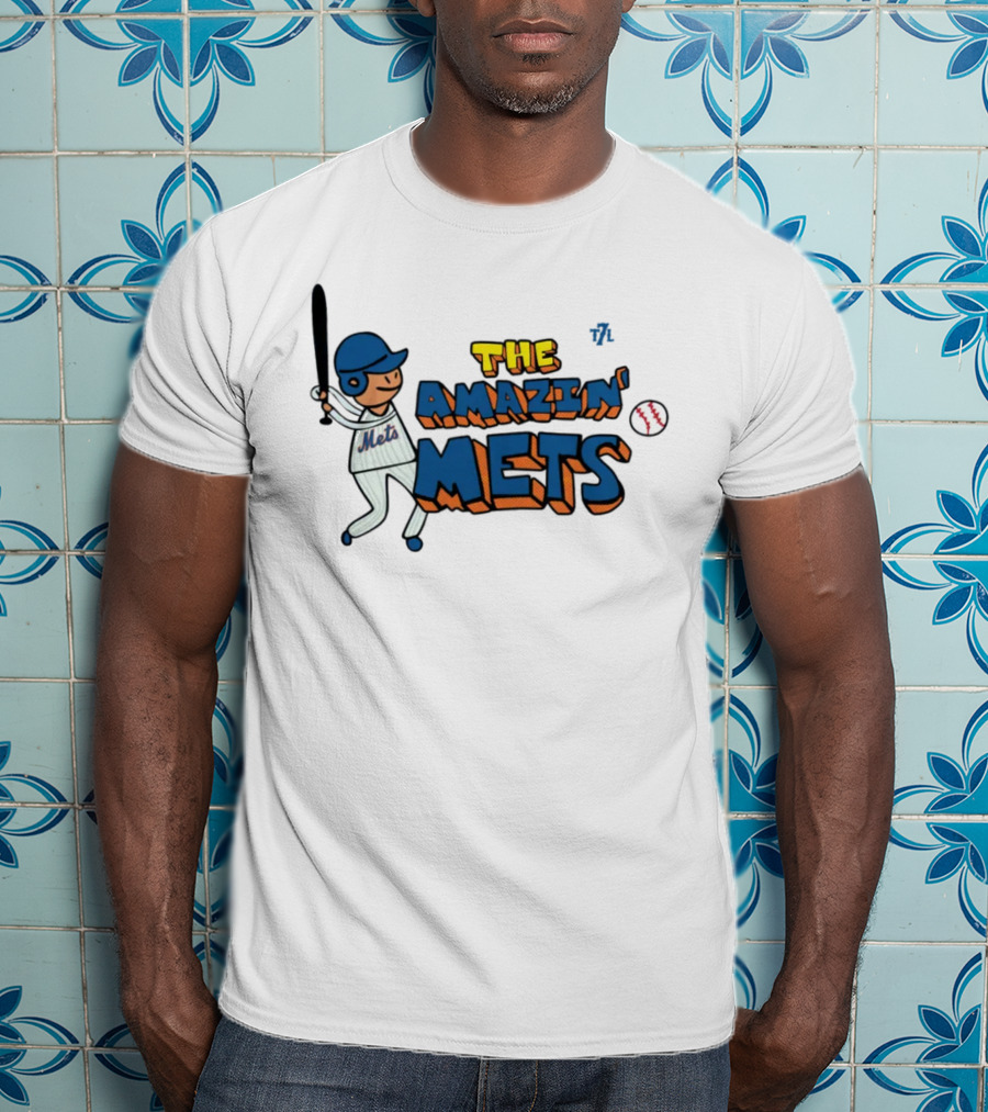 The Amazin' Mets Batter Doodle 7L T-Shirt