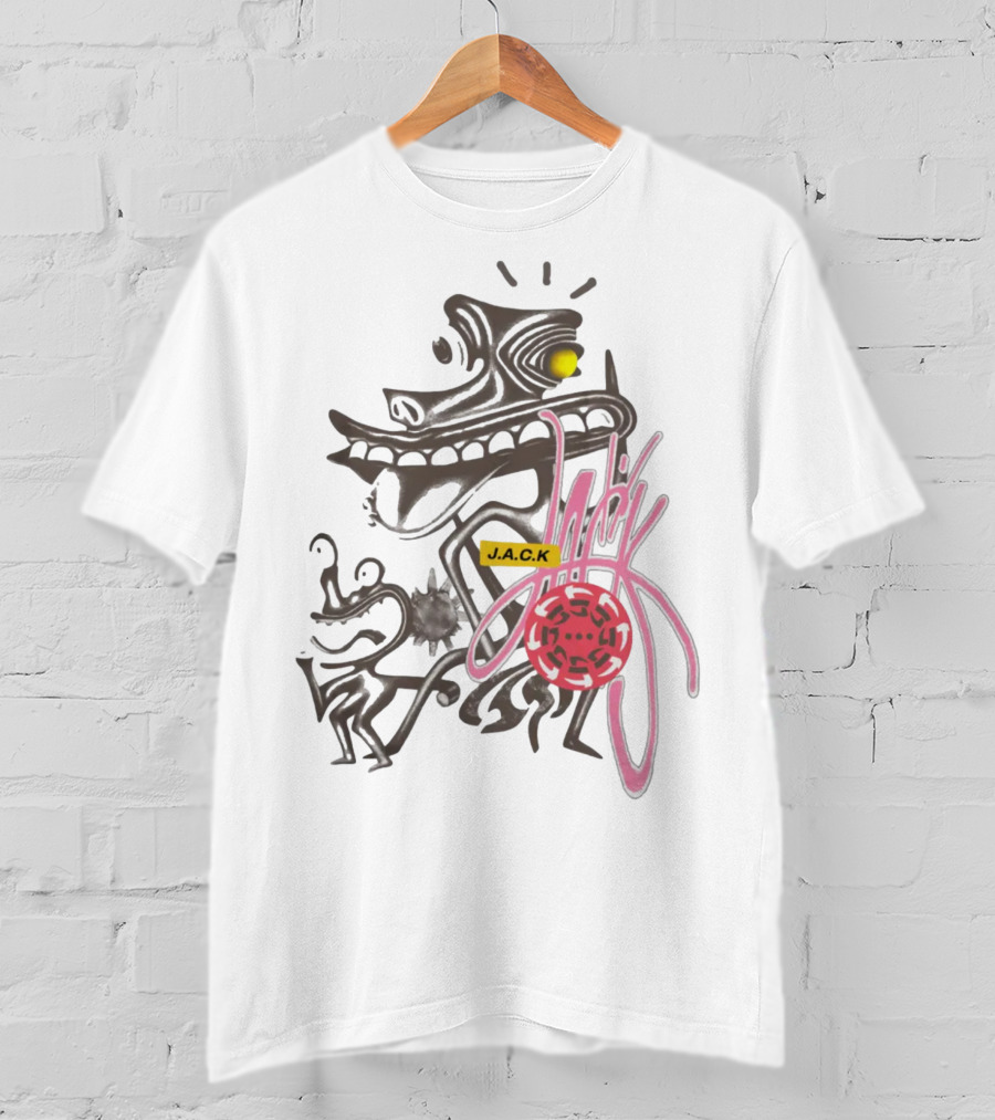 J.A.C.K. Artifacts Travis Scott Merch With Neon Cartoon T-Shirt