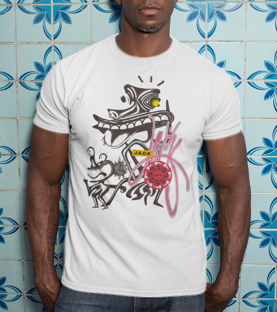 J.A.C.K. Artifacts Travis Scott Merch With Neon Cartoon T-Shirt