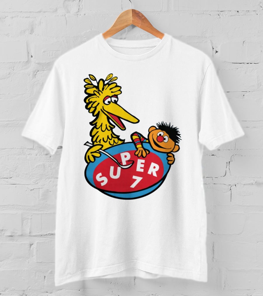 Big Bird And Ernie Super 7 Alphabet Soup T-Shirt