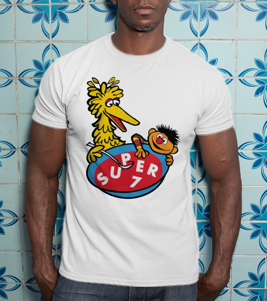 Big Bird And Ernie Super 7 Alphabet Soup T-Shirt