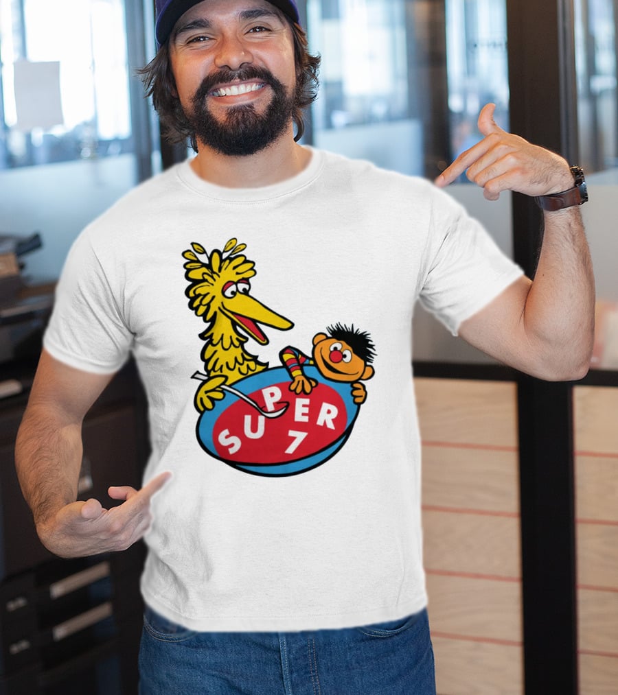 Big Bird And Ernie Super 7 Alphabet Soup T-Shirt
