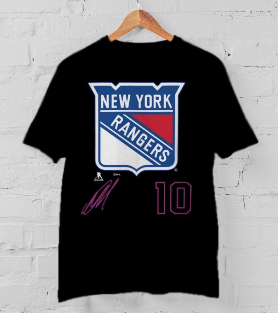 New York Rangers Artemi Panarin Number 10 NHLPA Logo Royal T-Shirt