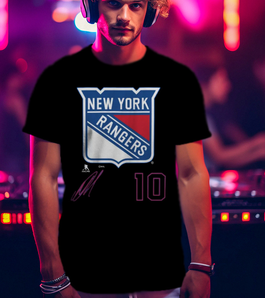 New York Rangers Artemi Panarin Number 10 NHLPA Logo Royal T-Shirt