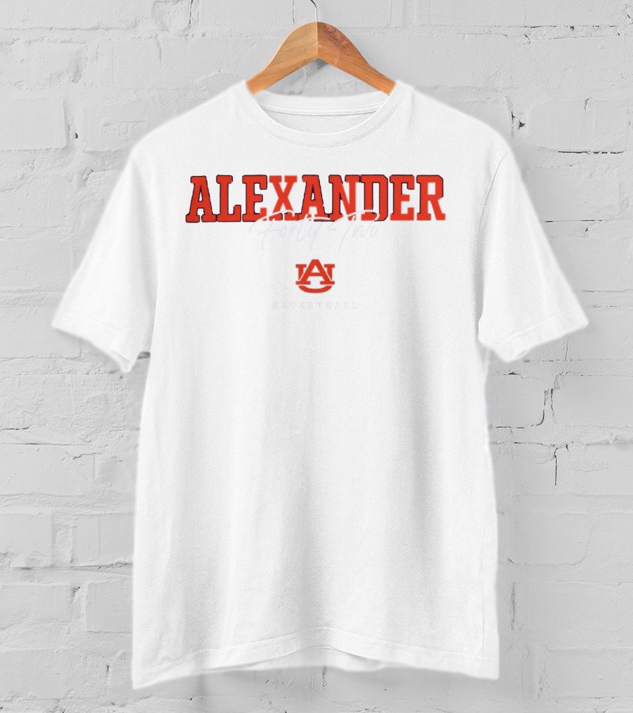 Alexander Forty-Two Auburn Basketball NIL Athlete Mens T-Shirt