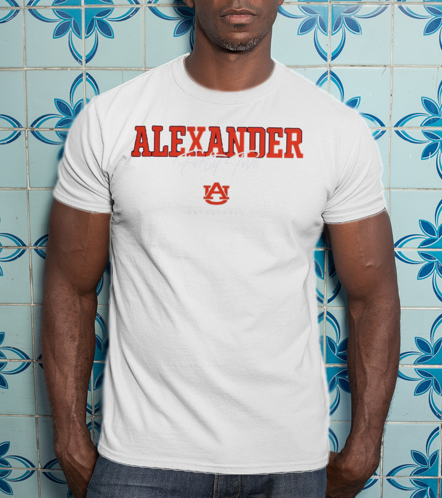 Alexander Forty-Two Auburn Basketball NIL Athlete Mens T-Shirt