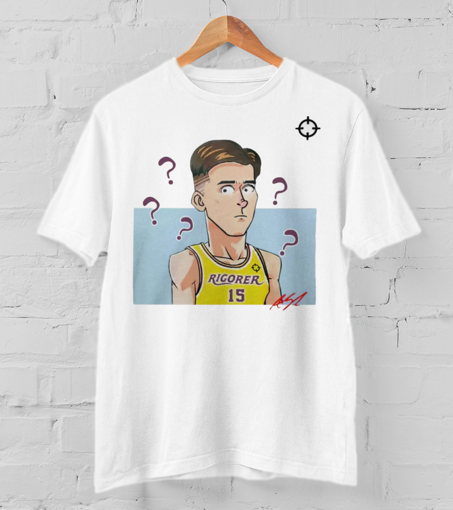Austin Reaves Rigorer 15 Anime Style Player With Confused Expression T-Shirt