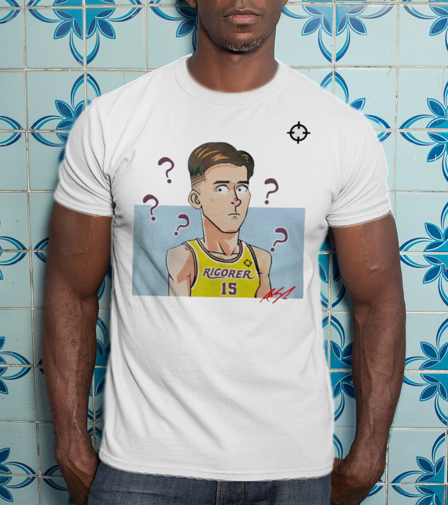 Austin Reaves Rigorer 15 Anime Style Player With Confused Expression T-Shirt