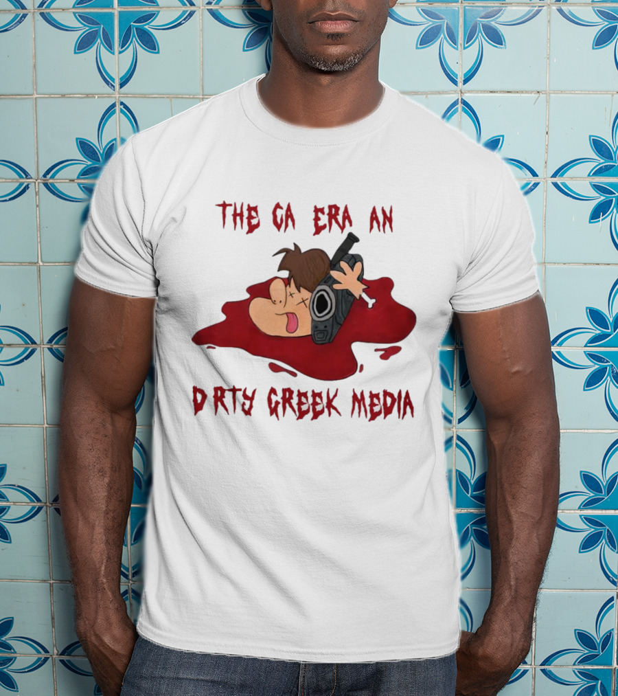 Dirty Creek Media The Cameraman Cartoon Blood Pool T-Shirt