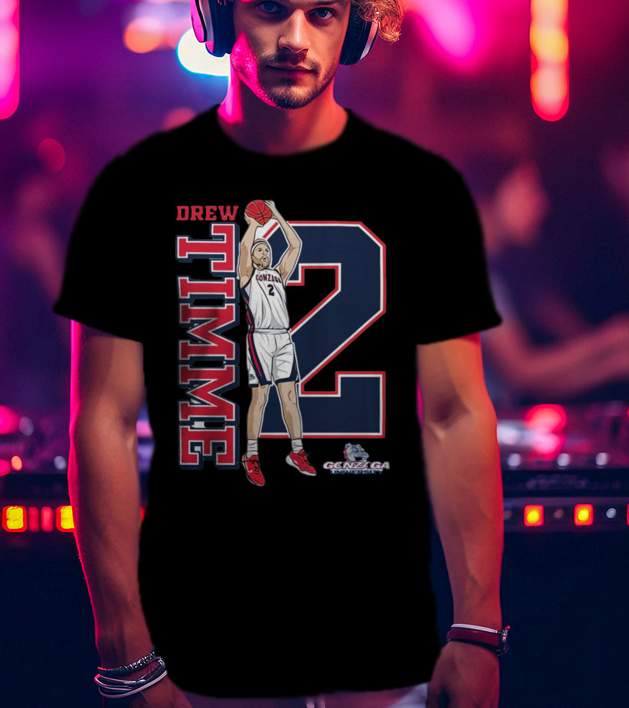 Drew Timme Gonzaga Basketball Number 2 Player Gonzaga University T-Shirt