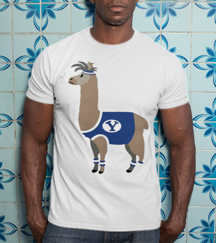 Oval Y Llama BYU Brigham Supply Company Sports T-Shirt