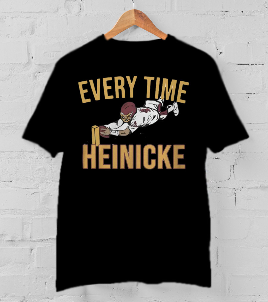 Every Time Heinicke Football Dive Determination T-Shirt