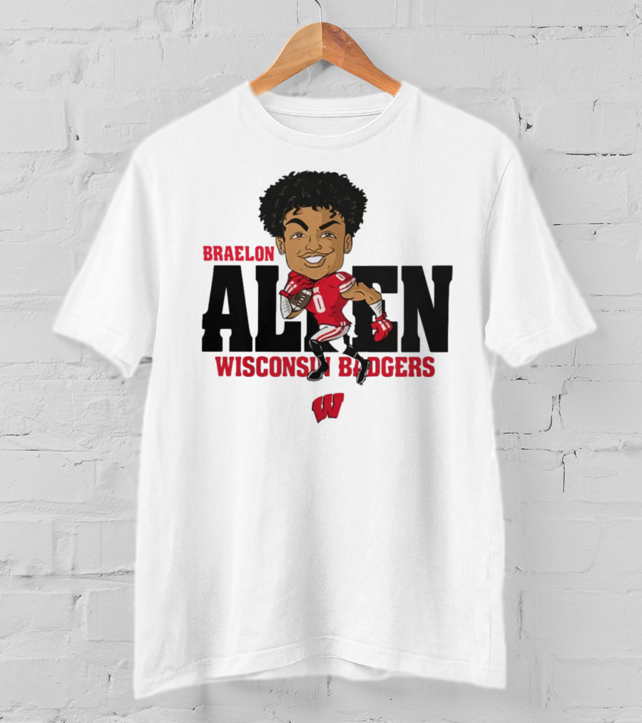 Braelon Allen Wisconsin Badgers Red Uniform T-Shirt