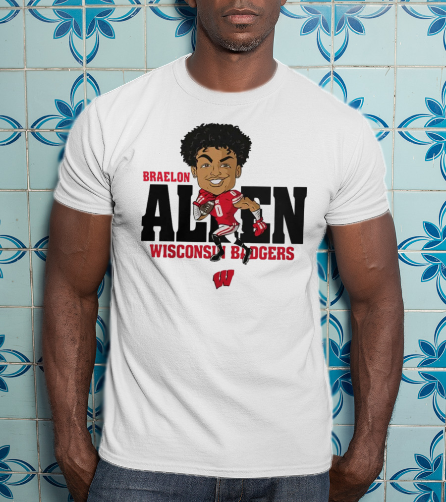 Braelon Allen Wisconsin Badgers Red Uniform T-Shirt