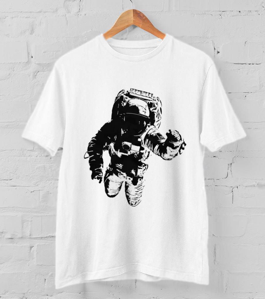 Astronomer Floating Astronaut Black T-Shirt