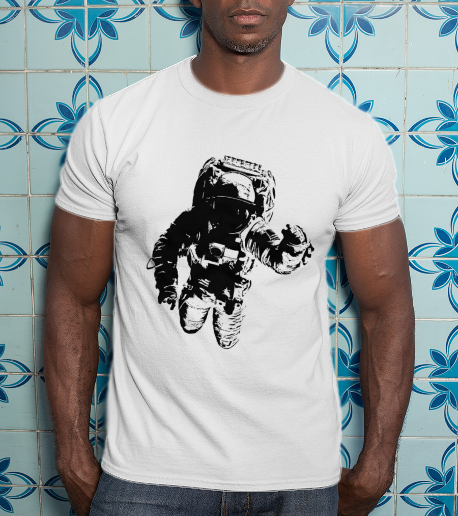 Astronomer Floating Astronaut Black T-Shirt