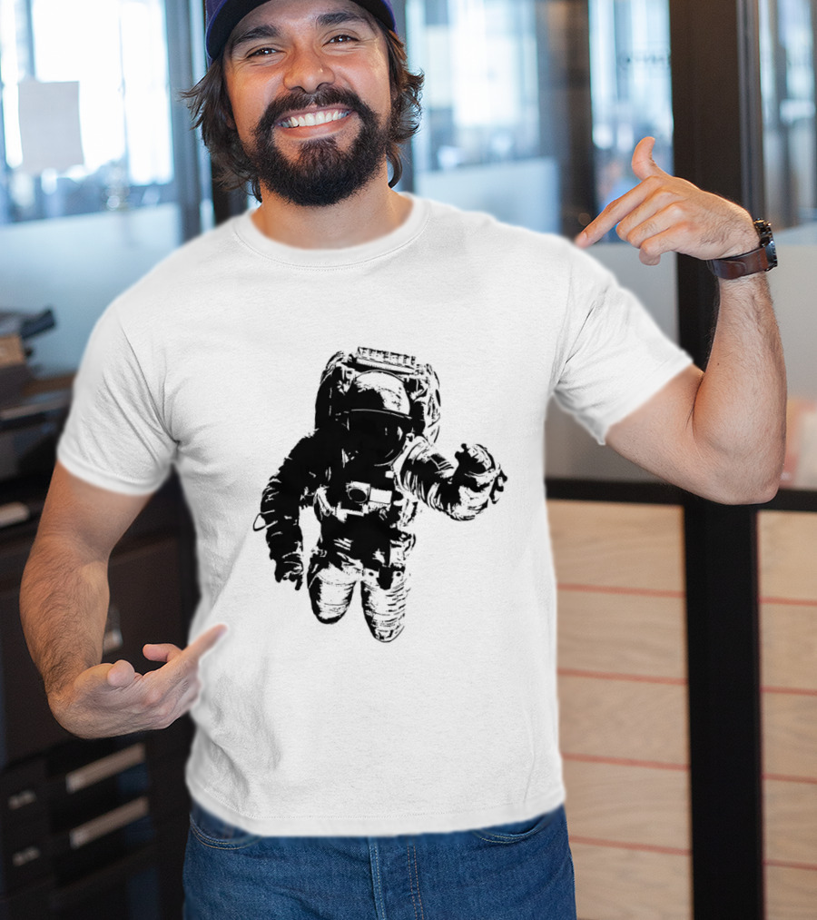 Astronomer Floating Astronaut Black T-Shirt