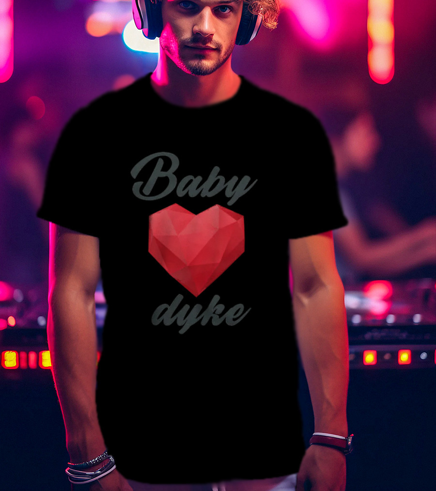 Baby Dyke Geometric Heart T-Shirt