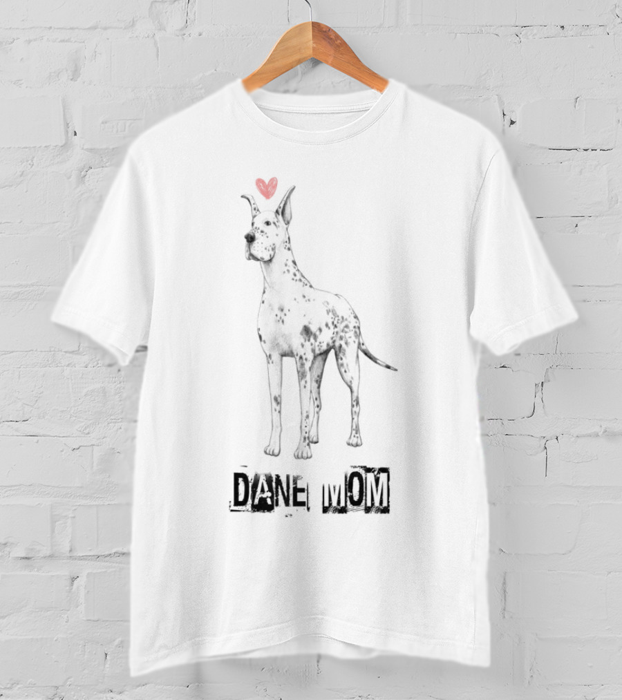 Great Dane Mom With Heart T-Shirt