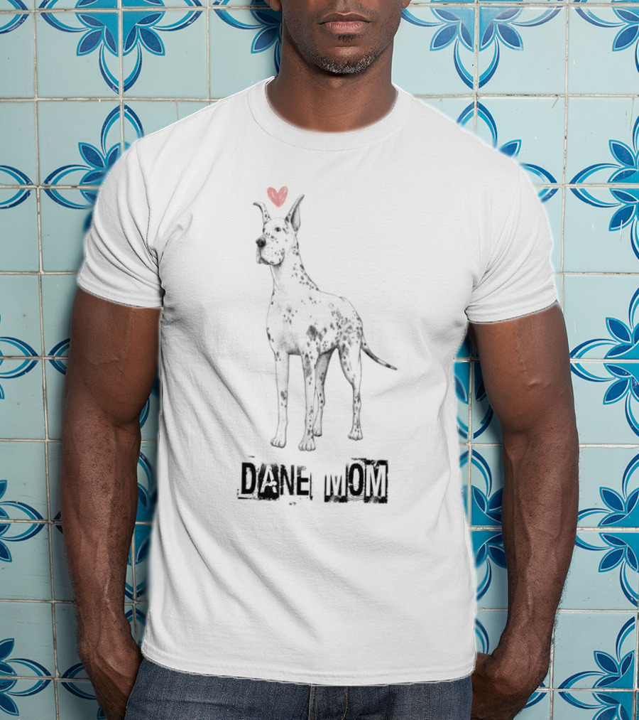 Great Dane Mom With Heart T-Shirt