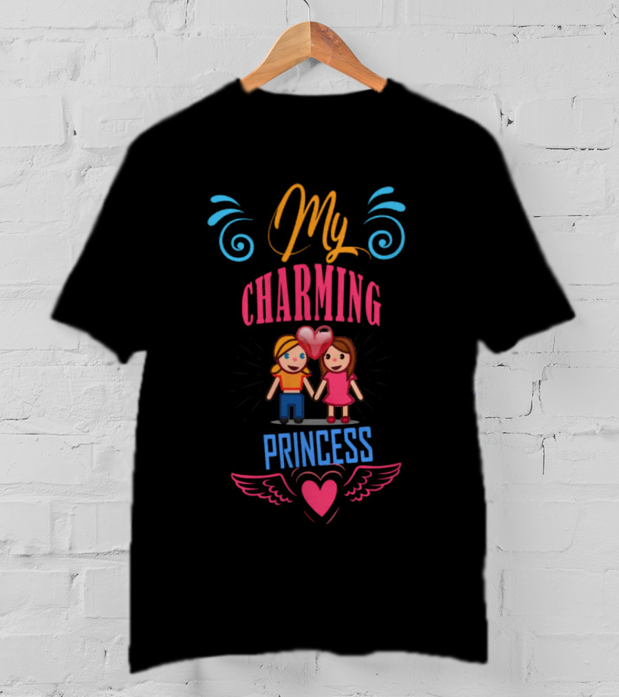 My Charming Princess Heartful Bond With Colorful Love And Friendship T-Shirt
