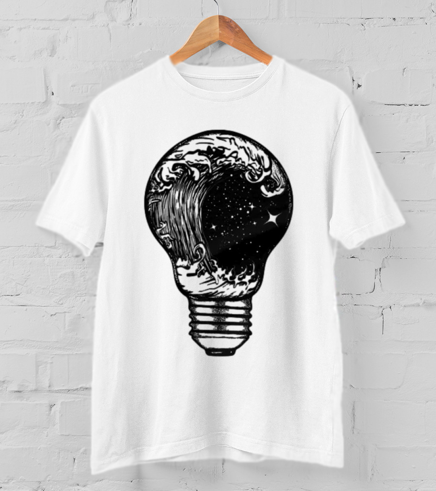 Perfect Storm Within Light Bulb With Cosmic Tattoo T-Shirt