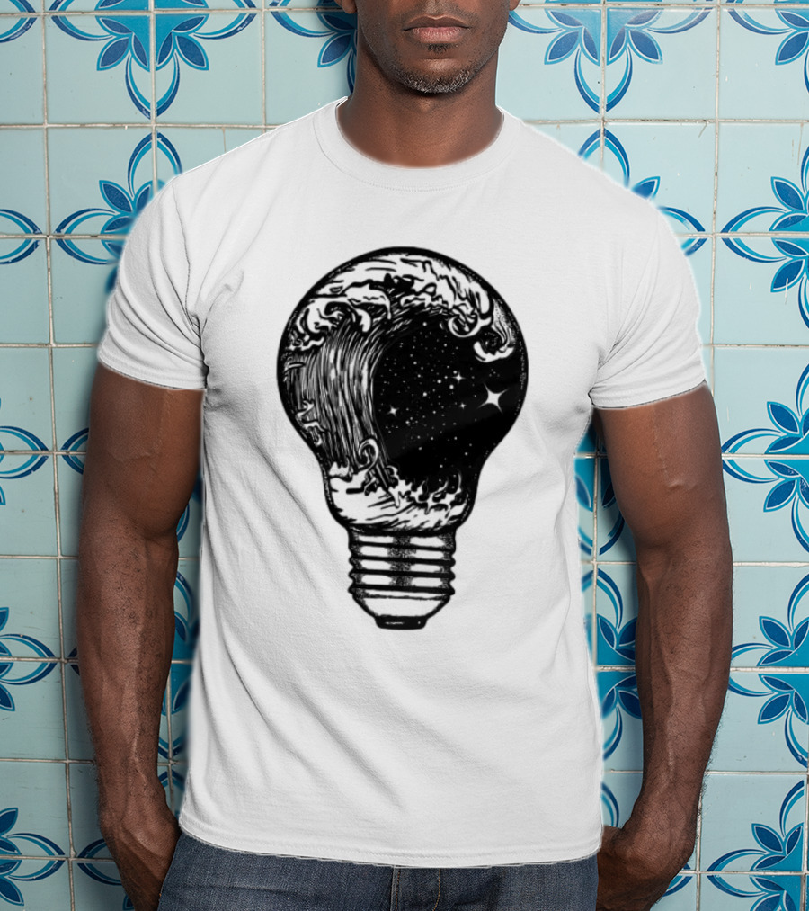Perfect Storm Within Light Bulb With Cosmic Tattoo T-Shirt