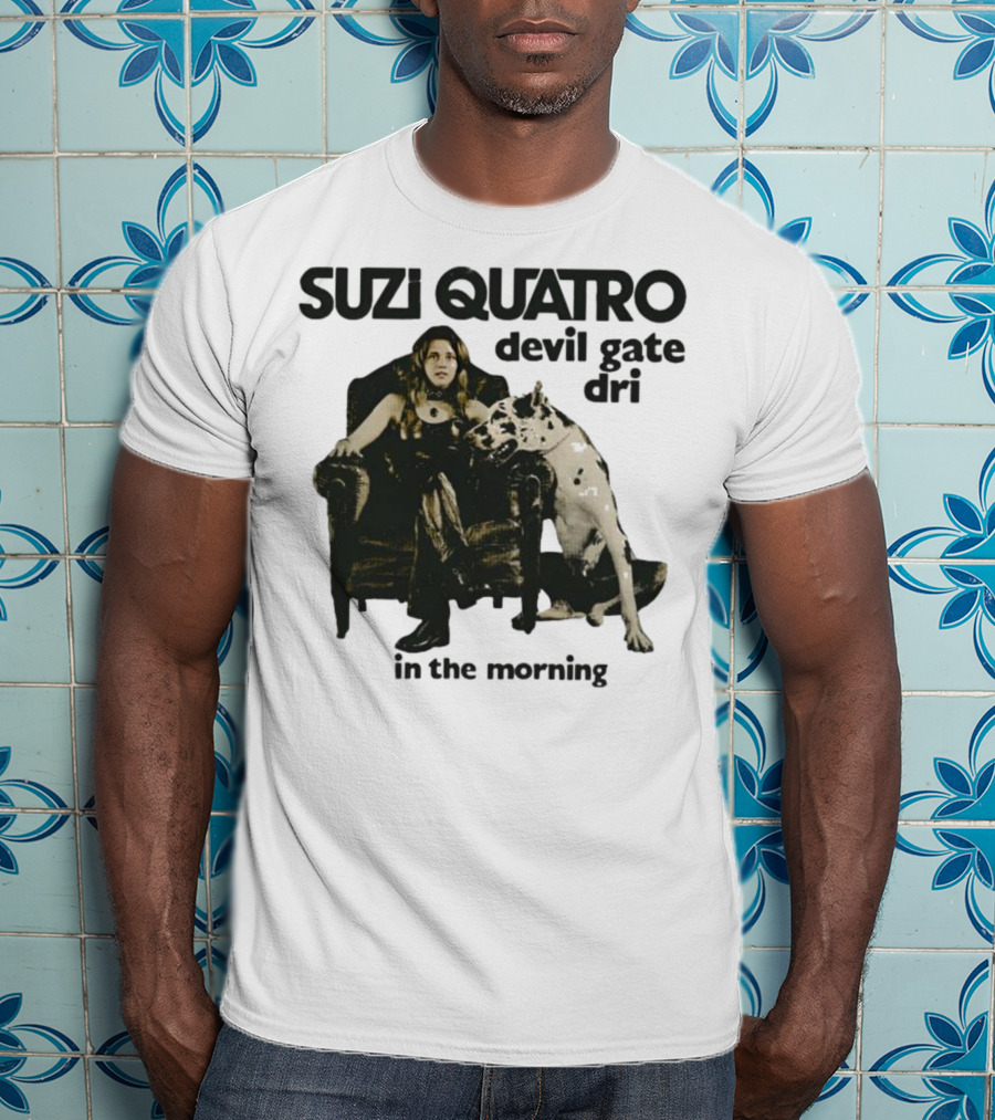 Suzi Quatro Devil Gate Drive In The Morning With Woman And Dalmatian Chair T-Shirt