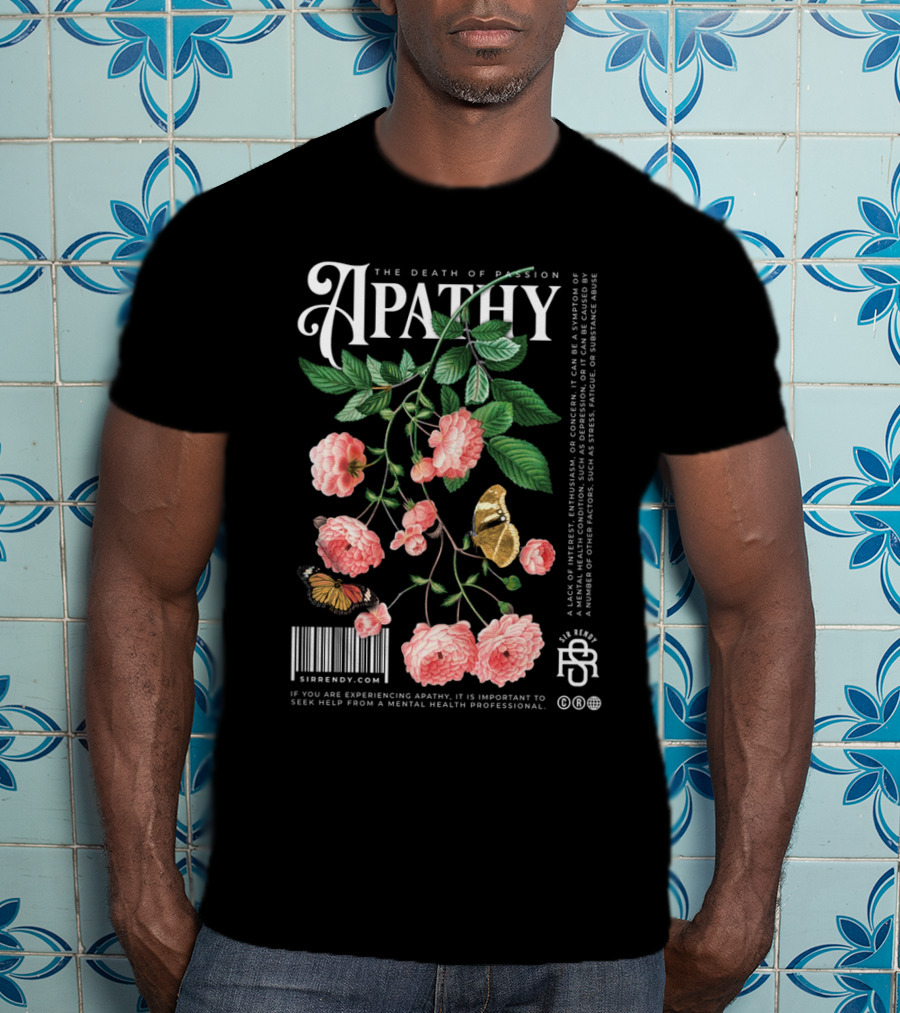 Apathy The Death Of Passion Vintage Floral And Butterfly T-Shirt